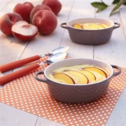 Set 4 Petits Plats à Four Individuels Gris-taupe En Céramique émaillée 350 Ml 7 Set 4 Petits Plats à Four Individuels Gris-taupe En Céramique émaillée 350 Ml -de Buyer Shop 059123 2 7 Set 4 petits plats a four individuels gris taupe en ceramique emaillee 350 ml Mathon