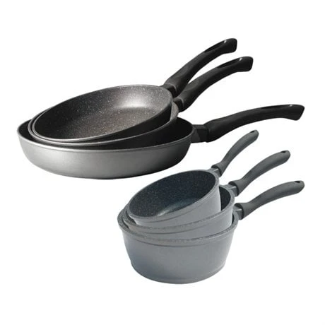 Batterie De Cuisine 6 Pièces Dur Comme La Pierre 3 Poêles Et 3 Casseroles 1 Batterie De Cuisine 6 Pièces Dur Comme La Pierre 3 Poêles Et 3 Casseroles