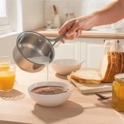 Petite Casserole Inox 2 Becs Verseurs 12 Cm