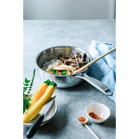 Casserole Inox Castel'Pro 18 Cm 2 Casserole Inox Castel'Pro 18 Cm – Image 2