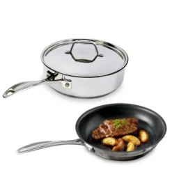 BEKA Lot Poêle, Sauteuse Et Couvercle 28 Cm Chef